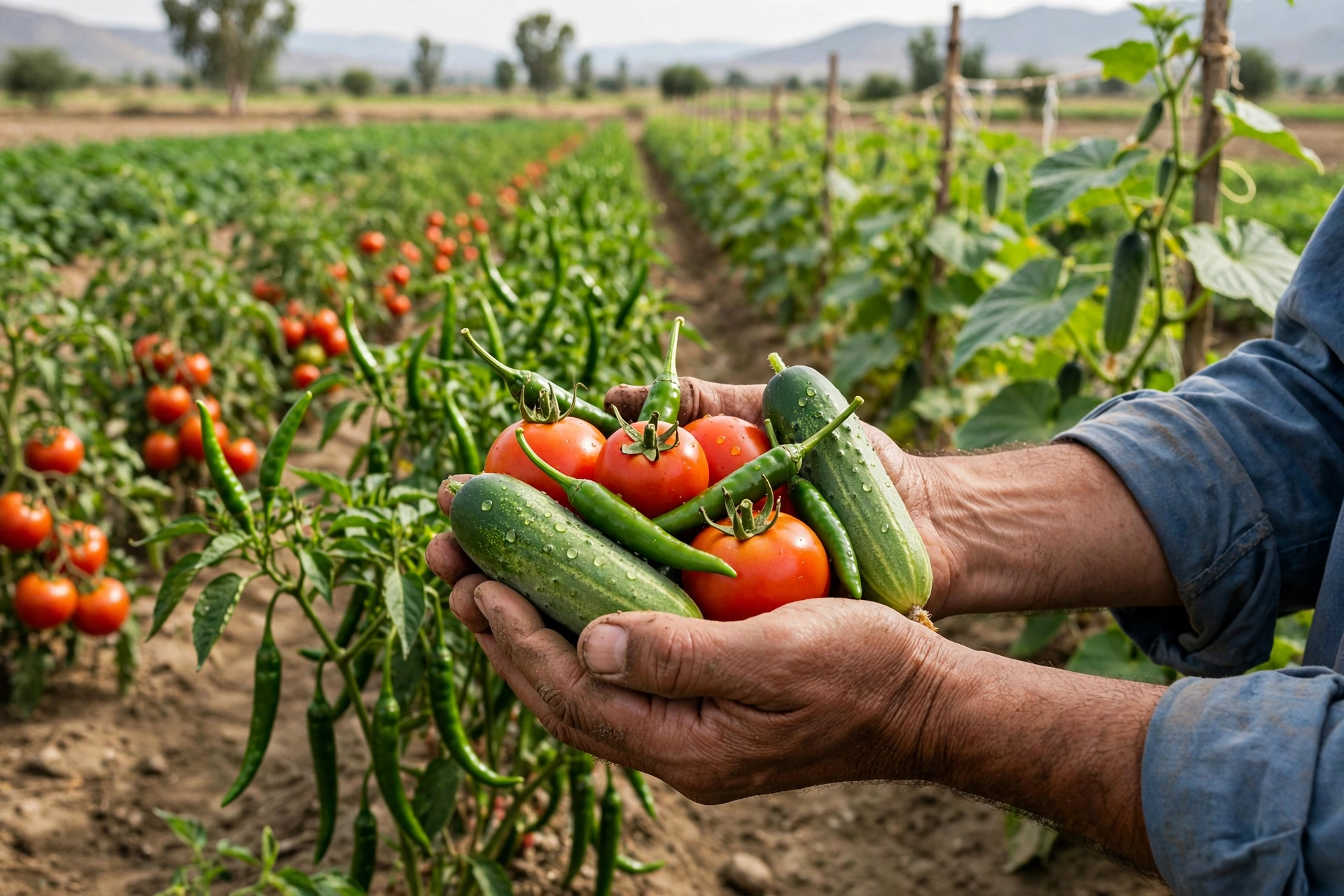 Fresh vegetable harvest